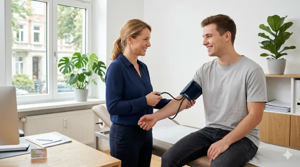 Ärztin bei einer Vorsorgeuntersuchung – bis 500 € pro Jahr